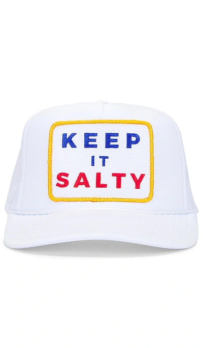 Friday Feelin Keep It Salty Hat In White