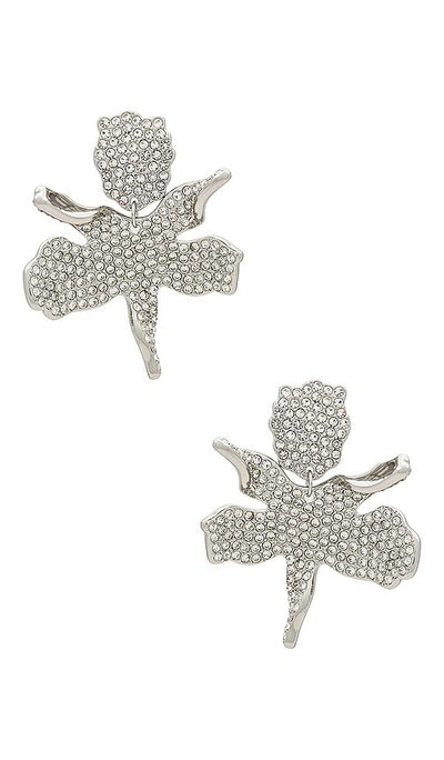 LELE SADOUGHI CRYSTAL SMALL PAPER LILY EARRINGS