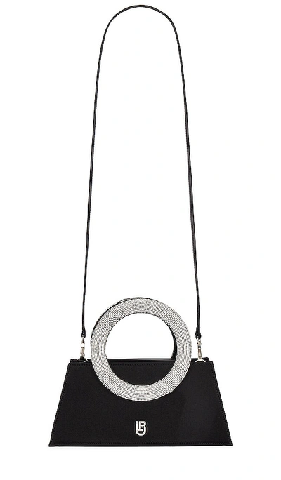 Les Petits Joueurs Smooth Leather Bag In Satin Black & Strass Crystal