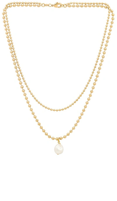 Shashi Layered Pearl Necklace In Gold & Pearl