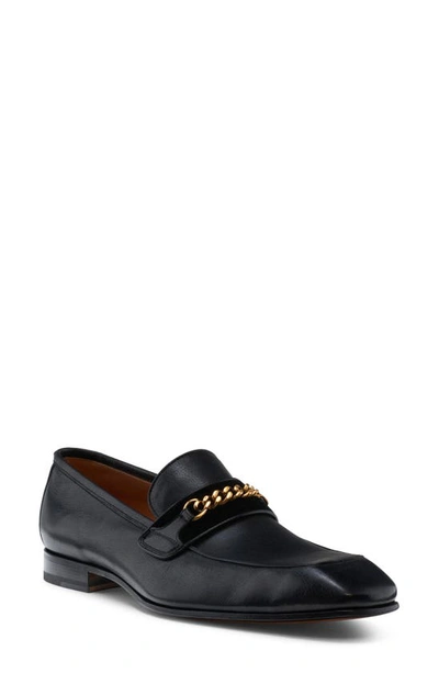 Tom Ford Chain Leather Loafers In Black