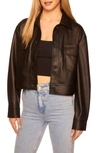 SUSANA MONACO SUSANA MONACO FAUX LEATHER CROP CARGO JACKET