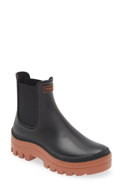 Toni Pons Covent Cuiro Water Rain Boots In Black/ Tan