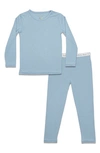 BELLABU BEAR KIDS' OASIS SOLID TWO-PIECE FITTED PAJAMAS