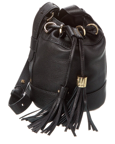 See By Chloé Vicki Large Leather Bucket Bag In Black