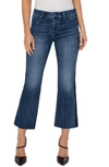 Liverpool Los Angeles Hannah Velvet Trim Raw Hem Crop Flare Jeans In Gilmore