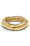Alexis Bittar Molten Wide Bangle Bracelet In 14k Gold Plated In Gold