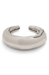 Alexis Bittar Large Molten Hinge Cuff Bracelet In Silver