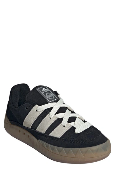 Adidas Originals Adimatic Trainer In Core Black/ Off White/ Gum 3