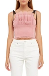 Endless Rose Women's Tulle Cropped Top In Pink