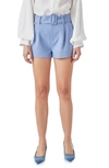 Endless Rose Women's Belted Mini Shorts In Clean Blue