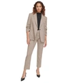CALVIN KLEIN WOMENS SINGLE BUTTON 3 4 SLEEVE JACKET MID RISE SLIM FIT ANKLE PANTS