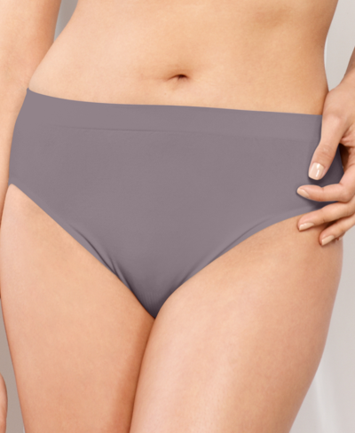 Bali Comfort Revolution Microfiber Hi Cut Brief Underwear 303j In Warm Steel