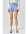 Endless Rose Women's Belted Mini Shorts In Clean Blue
