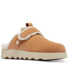 Sorel Women's Viibe Cozy Slip-on Clog Flats Women's Shoes In Tawny Buff/natural