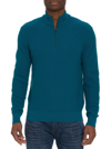 Robert Graham Men's Reisman Quarter-zip Pullover Sweater In Teal