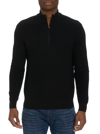 Robert Graham Men's Reisman Quarter-zip Pullover Sweater In Black