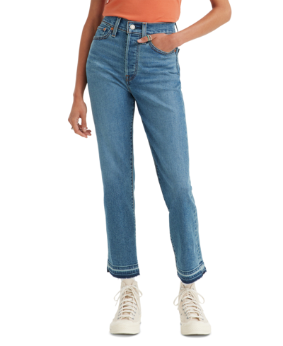 Levi's Women's Wedgie Straight-leg High Rise Cropped Jeans In Turned On