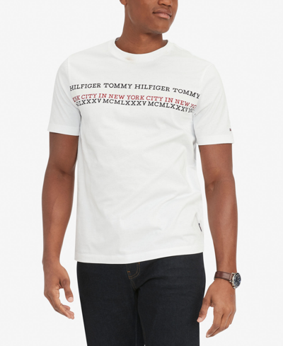 Tommy Hilfiger Men's Ny Chest Stripe T-shirt In White
