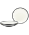 Noritake Colorwave Curve Set Of 4 Salad Plates, 8-1/2" In Slate