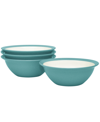 Noritake Colorwave Curve Set Of 4 Soup/cereals, 7", 22 Oz. In Turquoise