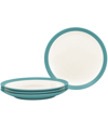 Noritake Colorwave Curve Set Of 4 Salad Plates, 8-1/2" In Turquoise