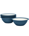 Noritake Colorwave Curve Set Of 4 Soup/cereals, 7", 22 Oz. In Blue