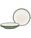 Noritake Colorwave Curveâ Set Of 4 Dinner Plate 11" In Green