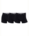Cr7 Men's Viscose From Bamboo Blend Trunks, Pack Of 3 In Black