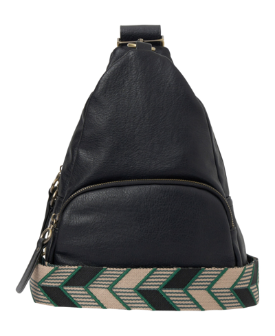 Urban Originals Anything Goes Faux Leather Sling Bag In Black