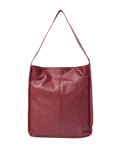 Urban Originals Knowing Faux Leather Hobo Bag In Cherry