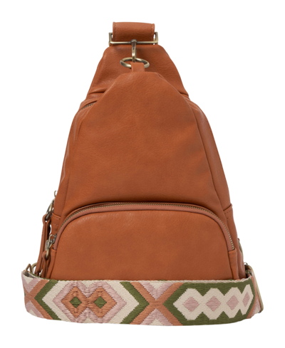 Urban Originals Anything Goes Faux Leather Sling Bag In Tan