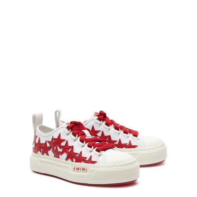 Amiri Kids' Embroidered Canvas Low-top Sneakers In White
