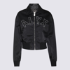 Alyx Black Nylon Logo Bomber Jacket In Black