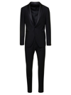 Tagliatore Abito Collo A Scialle Pantalone Ventre Piatto In Black