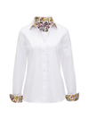 Robert Graham Priscilla Button-down Split-cuff Shirt In White