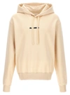 JIL SANDER LOGO PRINT HOODIE SWEATSHIRT WHITE/BLACK