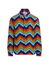 COUT DE LA LIBERTE MEN'S CHARLIE CHEVRON WOOL SHIRT JACKET