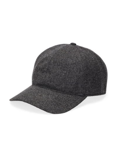 Polo Ralph Lauren Wool Flannel Ball Cap Man Hat Lead Size Onesize Wool In Medium Grey
