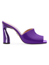 Paul Andrew Women's Arc Leather Mules In Violet