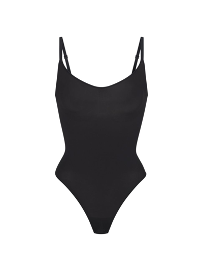 Skims Everyday Sculpt Bodysuit In Onyx