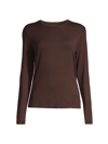 Majestic Women's Soft Touch Crewneck Top In Aubergine