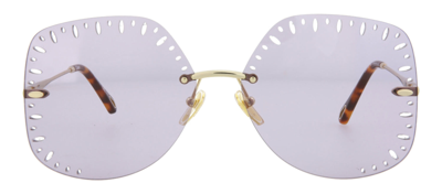 Chloé Ch0111s 004 Butterfly Sunglasses Mx In Violet