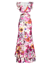 MAC DUGGAL WOMEN'S FLORAL CUT-OUT GOWN