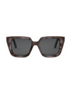 Dior Women's Midnight S1i 53mm Geometric Sunglasses In Purple Brown Havana