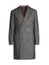 ISAIA MEN'S MARSHALL WOOL DOUBLE-BREASTED OVERCOAT