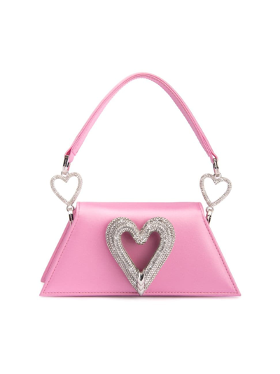 Mach & Mach Women's Mini Samantha Triple Heart Bag In Pink