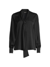Ungaro Women's Ella Silk-blend Tie-neck Blouse In Black