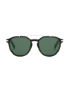 Dior Blacksuit Ri Havana Round Sunglasses In Green