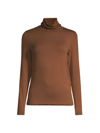 Majestic Women's Soft-touch Turtleneck In Bison